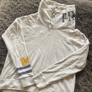 VS Pink Michigan cowl neck sweatshirt